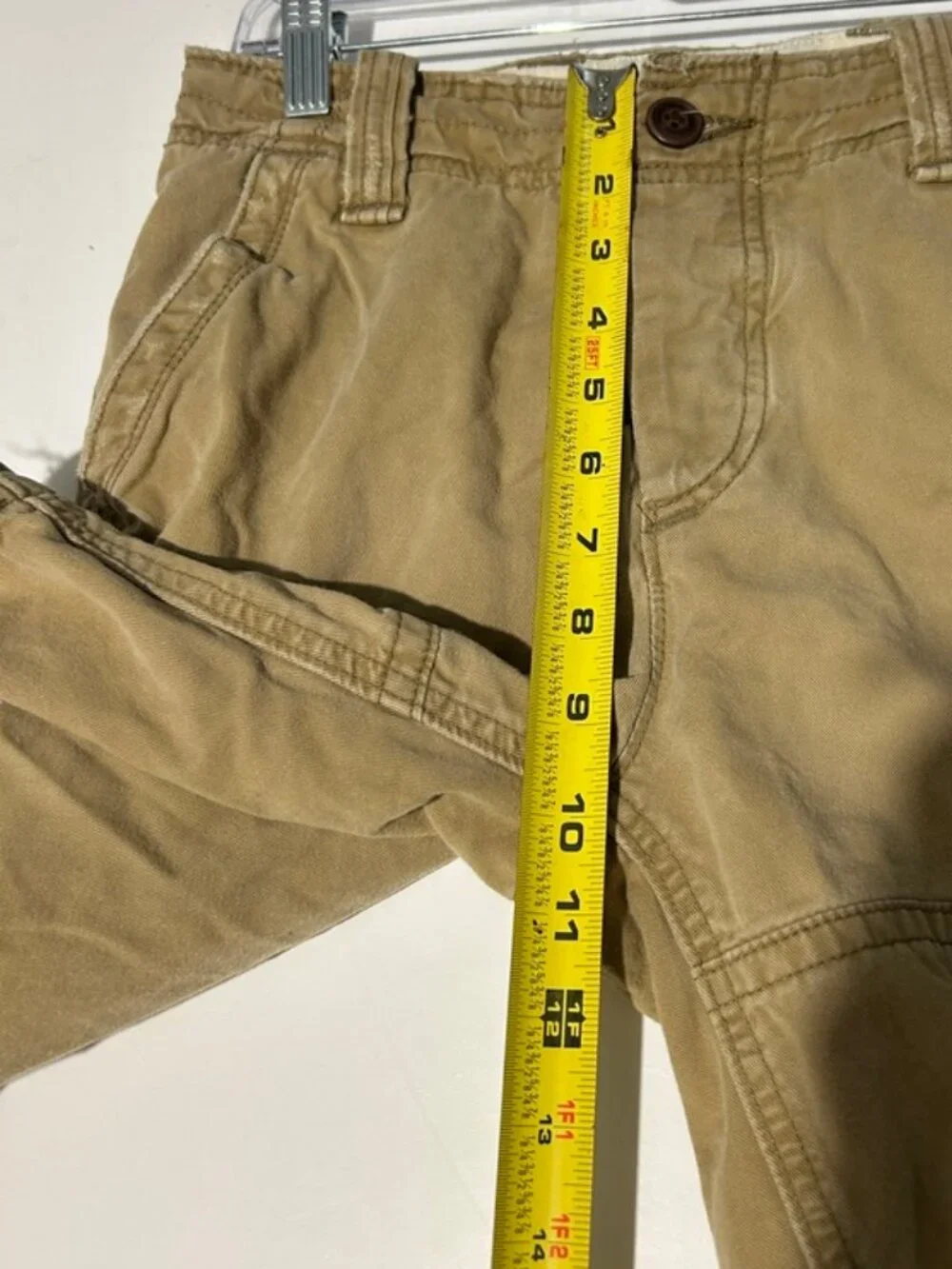 Abercrombie Kids Khaki Cargo Shorts Size 10 Distressed Utility Y2K Gorpcore